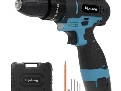 Lifelong Cordless Drill Machine for Home & DIY Use | Drill Driver | 12V Battery | 1450 RPM | | 25 accessories | Free Screw Set | Cordless Screwdriver | Drill Machine for home |Multiple torque setting